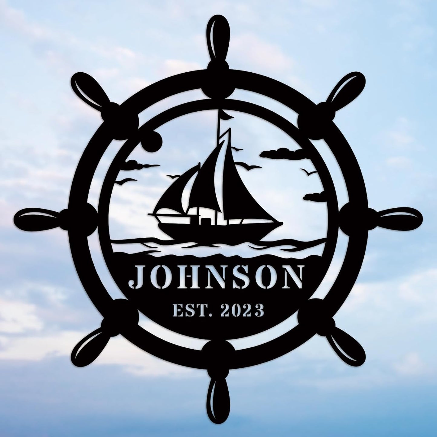 Coastal Metal Boat Anchor Sign, Metal Wall Art Decor, Nautical Outdoor Indoor Sign, Hanging Home Dining Room Decor, Living Room Bedroom Wall Decorations