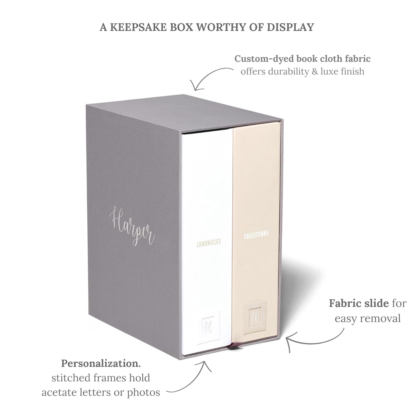 Savor | The Original Deluxe Baby Keepsake Box | Fabric Bound Acid-Free Modern Gender-Neutral Newborn Keepsake and Memory Organizer with Labels |for Pregnancy, Mother’s Day, Baby Shower, New Baby
