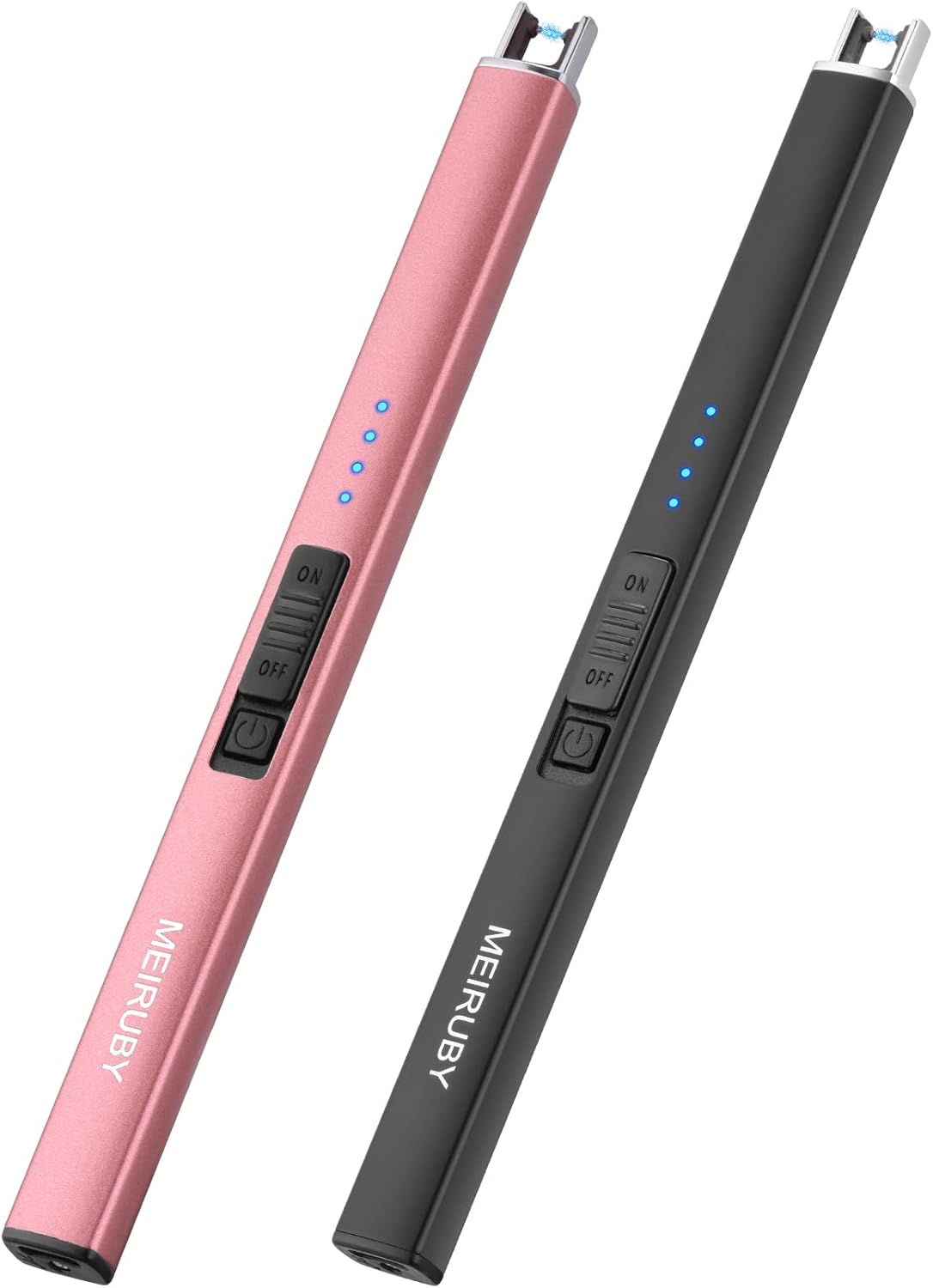 2 Pack Electric Candle Lighter - Long, Rechargeable, Arc Windproof, Flameless Lighters for Candle, Camping, BBQ, Birthday Gifts