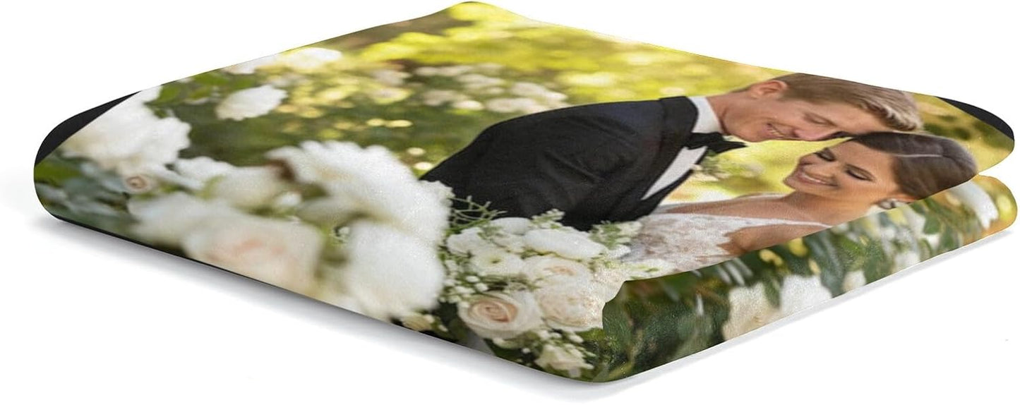 Custom Blanket with Photos, Personalized Photo Blankets Using My Own Photos, Customized Blankets with Pictures, Personalized Gifts for Women Men Baby Child
