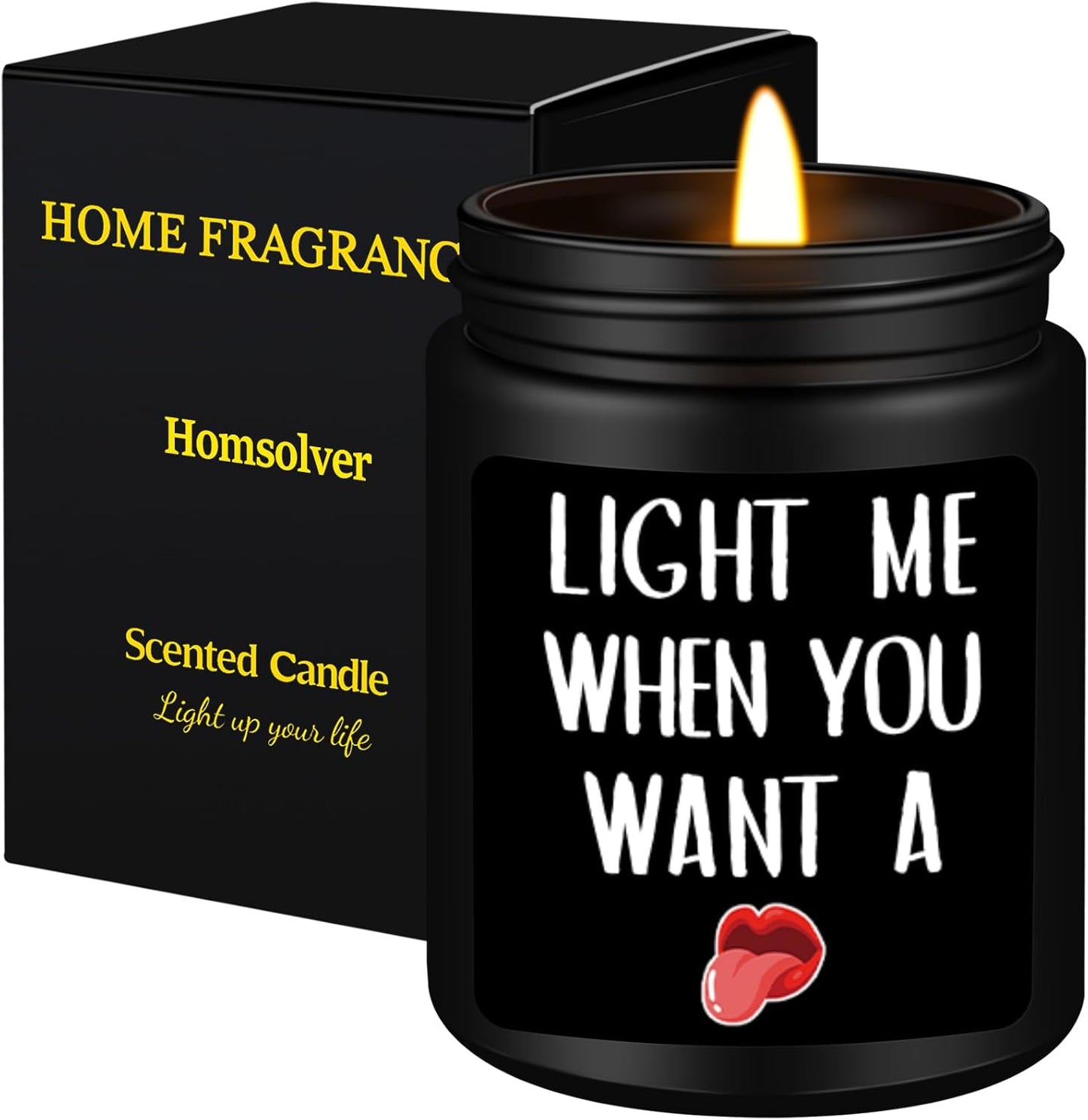 Funny Gifts for Him Boyfriend Husband, Anniversary Birthday Gifts for Boyfriend, Him, Husband, Men, Fiancé, Unique Black Cedarwood Juniper Sandalwood Candle