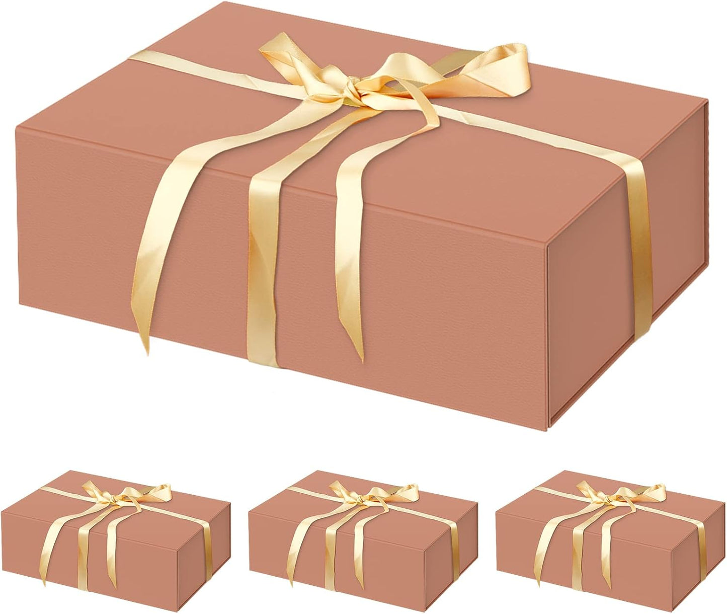 HavrePac 4 Pack Large Gift Boxes 13.8x9x4.3 Inches Luxury Gift Boxes with Lids,Magnetic Closure Gift Box for Present Packaging Box for Mother's Day, Birthdays, Party,Weddings