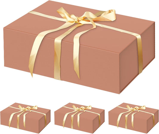 HavrePac 4 Pack Large Gift Boxes 13.8x9x4.3 Inches Luxury Gift Boxes with Lids,Magnetic Closure Gift Box for Present Packaging Box for Mother's Day, Birthdays, Party,Weddings