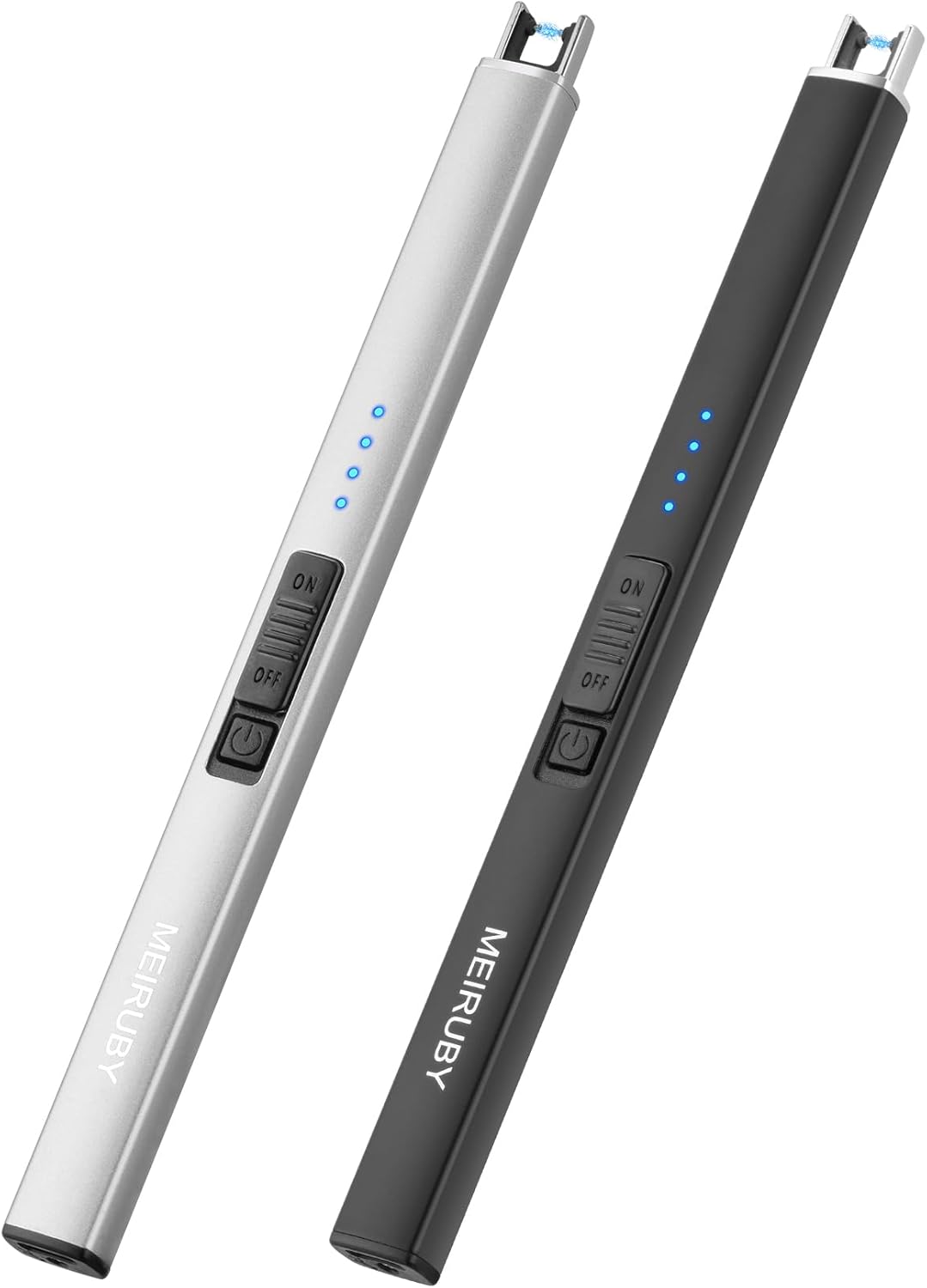 2 Pack Electric Candle Lighter - Long, Rechargeable, Arc, Windproof, Flameless Lighters for Candle, Camping, BBQ, Birthday Gifts