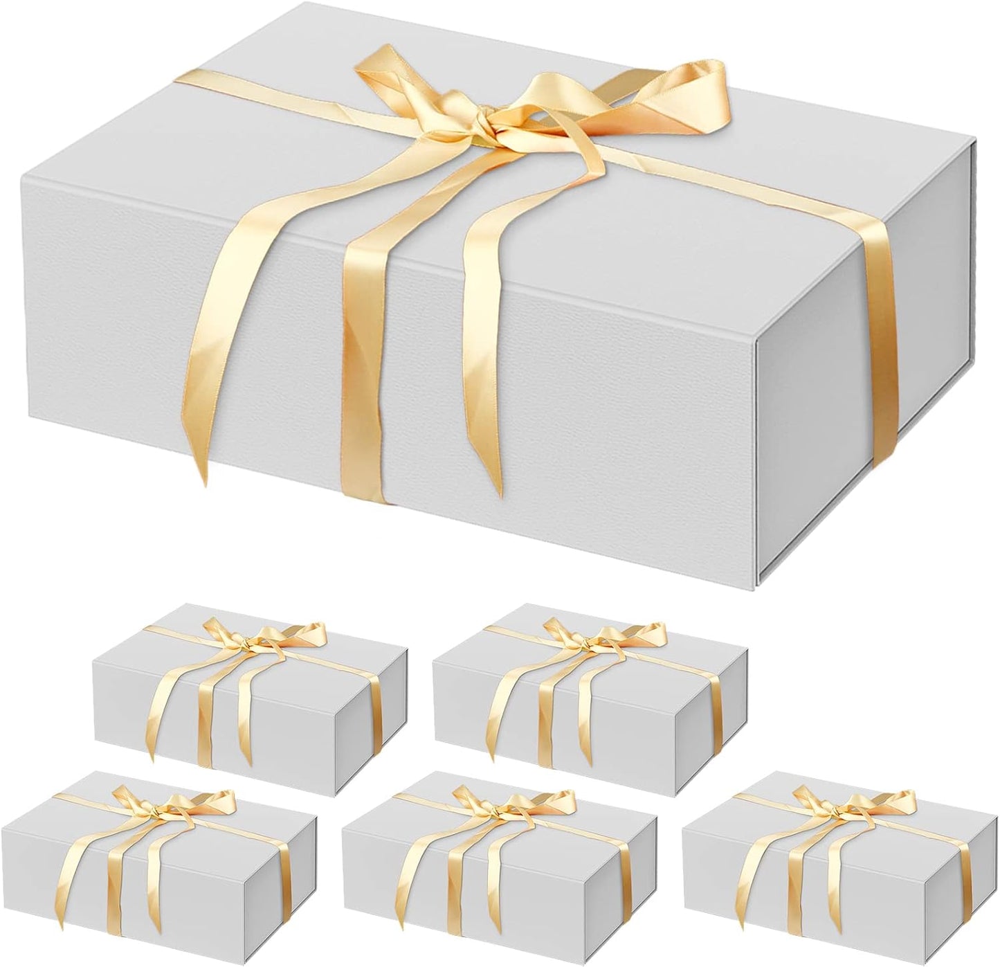 HavrePac 6 Pack Large Gift Boxes 13.8x9x4.3 Inches Luxury Gift Boxes with Lids,Magnetic Closure Gift Box for Present Packaging Box for Mother's Day, Birthdays, Party,Weddings