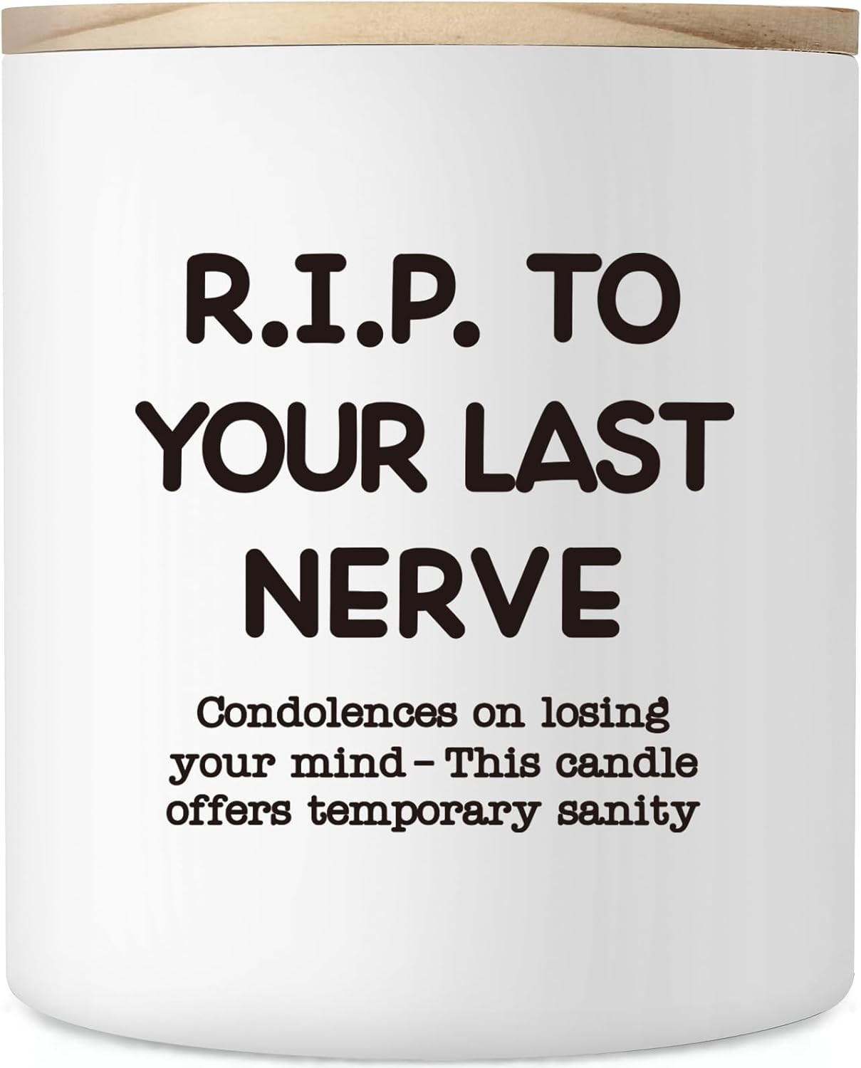 Candles Gifts for Women, 10oz Birthday Gift for Sister Best Friend, Funny Valentines Gifts for Coworkers Girlfriend, Friendship Gift for Friend, Rip to Your Last Nerve Scented Soy Candle