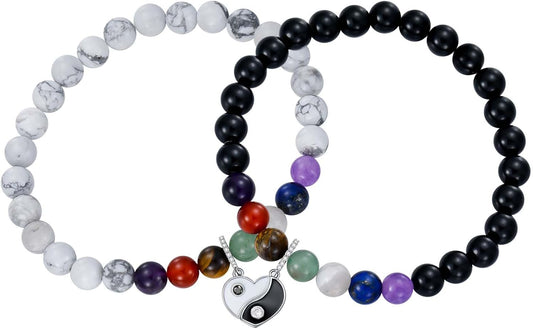 Couples Bracelets for Women Men 925 Sterling Silver Couple Friendship Bracelets Matching Jewelry