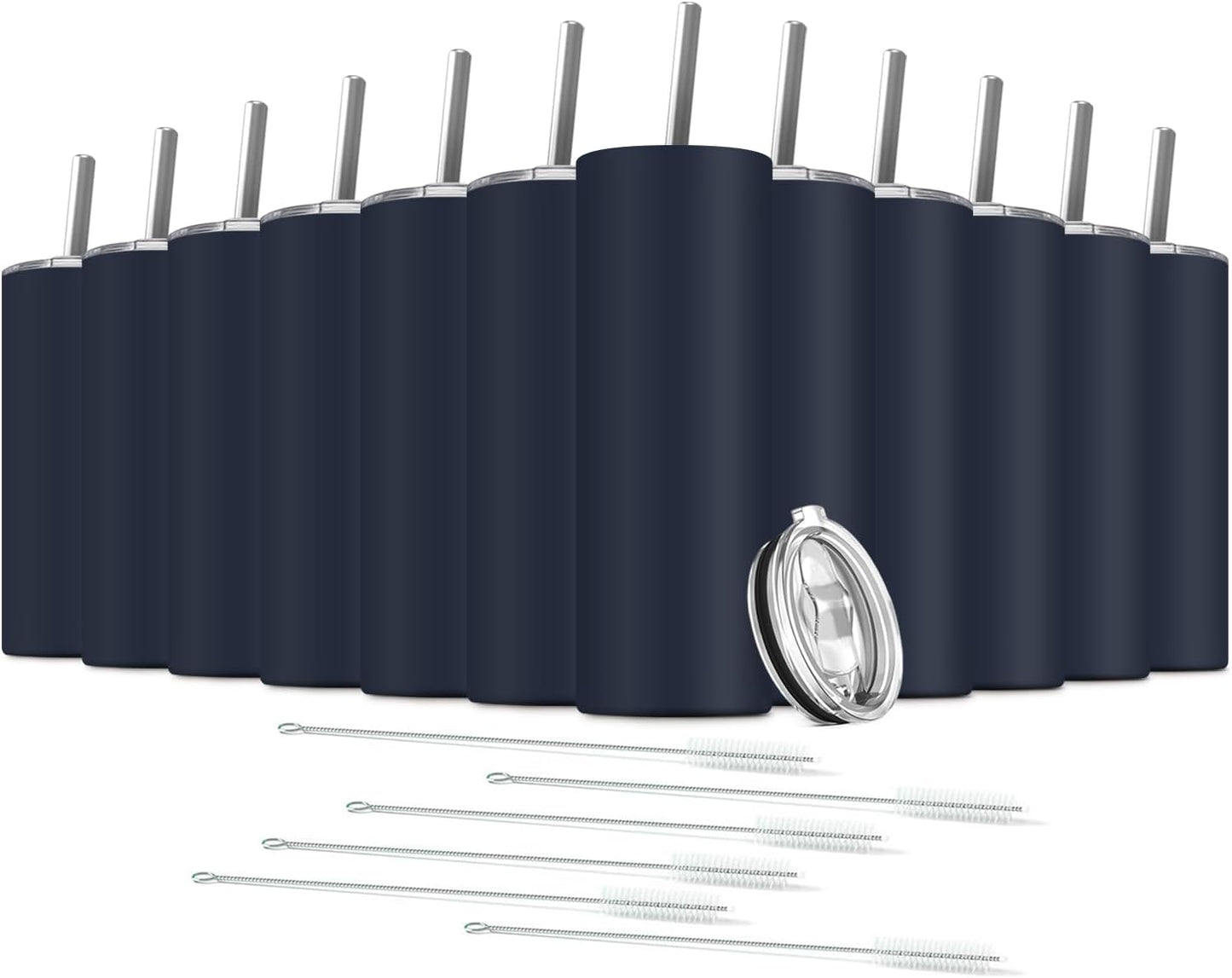 Tumbler with Straw and Lid, Insulated Coffee Travel Mug Tumbler 20 oz Stainless Steel Double Wall Reusable for Iced Drink, Women and Men Gift, Home Office, Outdoor