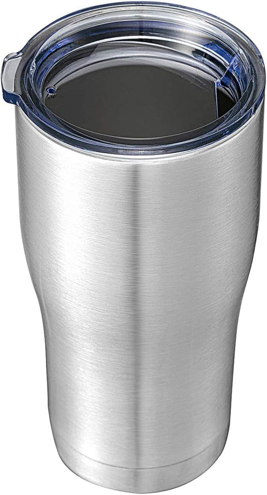 HASLE OUTFITTERS 20 oz Tumbler Bulk, Stainless Steel Tumblers with Lid, Vacuum Insulated Tumbler, Double Wall Tumbler Cup, coffee mugs, Stainless Steel, 1 Pack