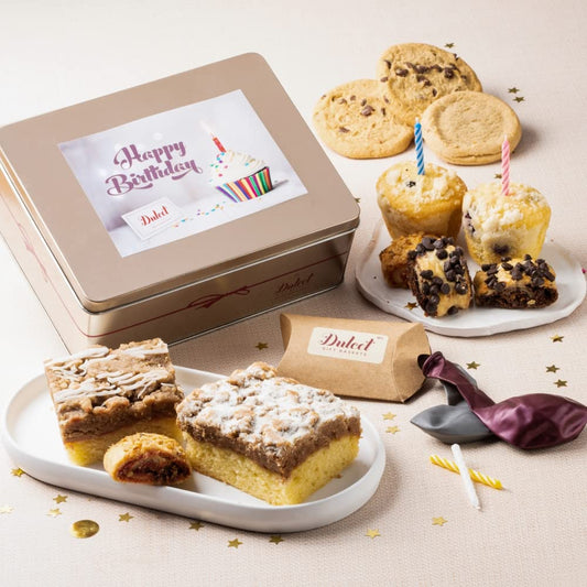 Happy Birthday Food Gift Baskets, Gourmet Food Gifts, Birthday Gift Baskets for Women Men Teens Family Friends or Relatives By Dulcet Gift Baskets