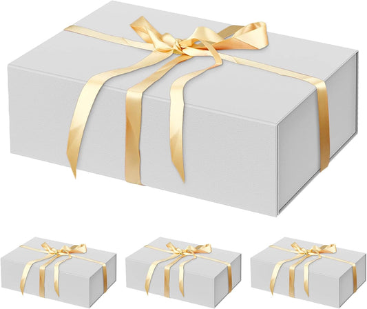 HavrePac 4 Pack Large Gift Boxes 13.8x9x4.3 Inches Luxury Gift Boxes with Lids,Magnetic Closure Gift Box for Present Packaging Box for Mother's Day, Birthdays, Party,Weddings