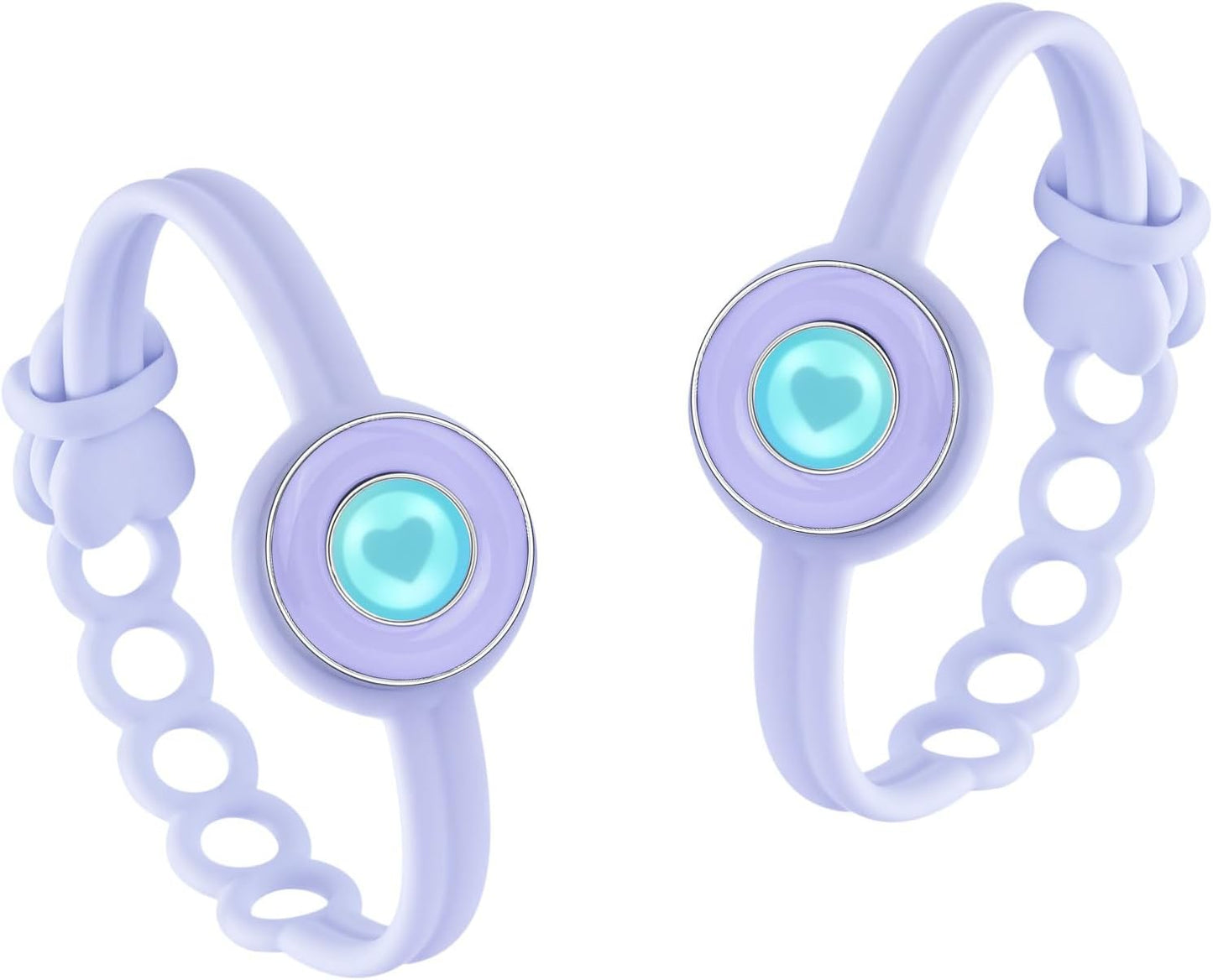 Long Distance Touch Bracelets, Light up & Vibration for Love - Pair of Couples Bracelets Long Distance Relationship Gifts for Girlfriend, Mother-Daughter, Sisters Bluetooth APP Set Up Pairing Jewelry