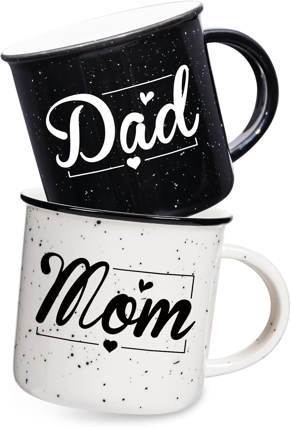 Mom and Dad Mug Set of 2 Coffee Mug 10 Ounce, Baby Shower Gender Reveal Gifts, New Parents Gift for Couples, New Mom and Dad Gifts for Expecting First Time Parents