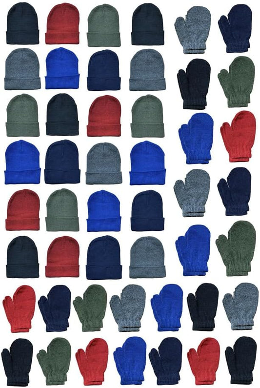 Yacht & Smith Winter Beanies & Gloves Wholesale Bulk Cold Weather Unisex Hat & Glove