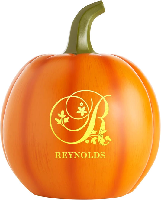 Let's Make Memories Personalized Pumpkin for Halloween - Customized Jack-O-Lantern - Your Name Pumpkin - Fall Décor - Light Up Pumpkin for Indoor/Outdoor Autumn - Name and Monogram - Large - Orange