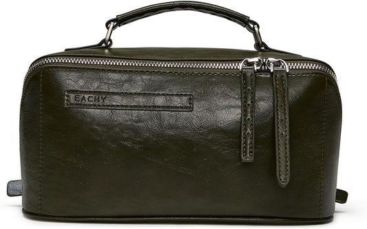 EACHY Travel Makeup Bag,Large Capacity Cosmetic Bags for Women,Waterproof Portable Pouch Open Flat Toiletry Bag Pattern Makeup Bag