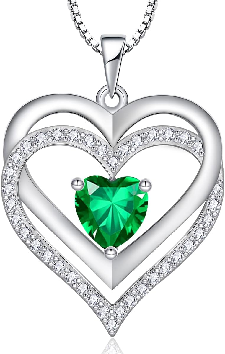 RIVIKO Infinity Heart Symbol Necklace for Women 925 Sterling Silver Love Heart Pendant Valentine's Day Mother's Day Anniversary Birthday Christmas Jewelry Gifts for Women Mom Wife Sister Her Friends