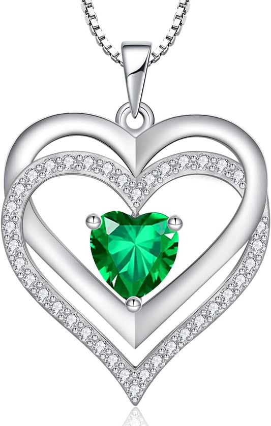 RIVIKO Infinity Heart Symbol Necklace for Women 925 Sterling Silver Love Heart Pendant Valentine's Day Mother's Day Anniversary Birthday Christmas Jewelry Gifts for Women Mom Wife Sister Her Friends