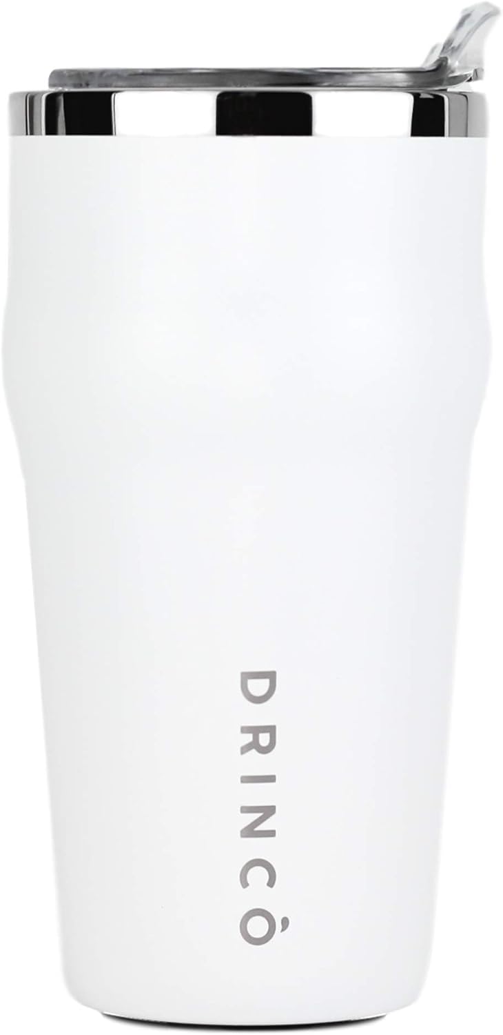 Drinco 20oz Stainless Steel Tumbler, Vacuum Insulated Tumbler Pint Glass Beer Mug with Built-in Bottle Opener, THOR (20oz Beer Tumbler, Mint Cream)