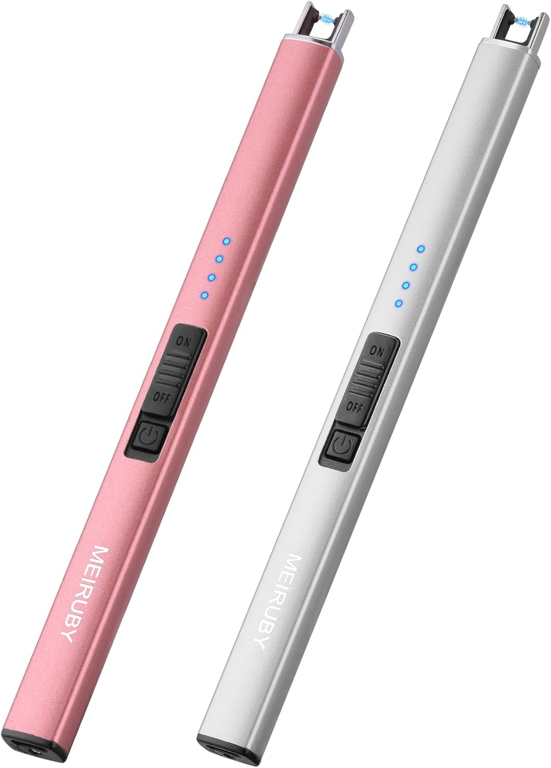 2 Pack Electric Candle Lighter - Long Electronic Rechargeable USB Arc Windproof Flameless for Camping, BBQ - Birthday Gifts for Women, Mom, Wife, Men