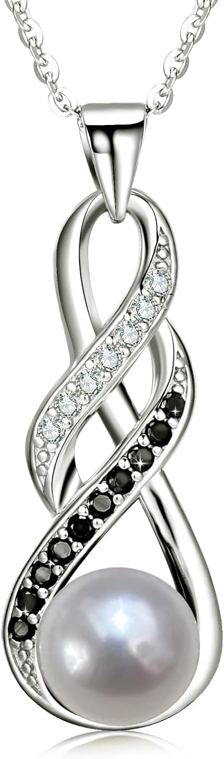 Pearl Necklaces-Birthday Anniversary Wedding Gifts for Women -Her -Mom -Wife -Girlfriend Grandma on Christmas Day Mothers Day | Valentines Romantic Gifts