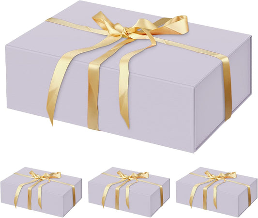 HavrePac 4 Pack Large Gift Boxes 13.8x9x4.3 Inches Luxury Gift Boxes with Lids,Magnetic Closure Gift Box for Present Packaging Box for Mother's Day, Birthdays, Party,Weddings
