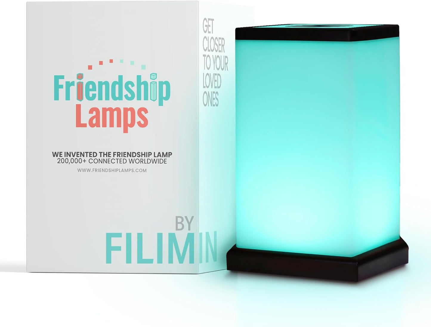 Friendship Lamp® by Filimin Modern - Best Friend Lamps Wi-Fi Touch Lamp LED Light for Long-Distance, Connection, Relationship, Friendship, Gifts, Love, 200+ Colors, App Setup - Single