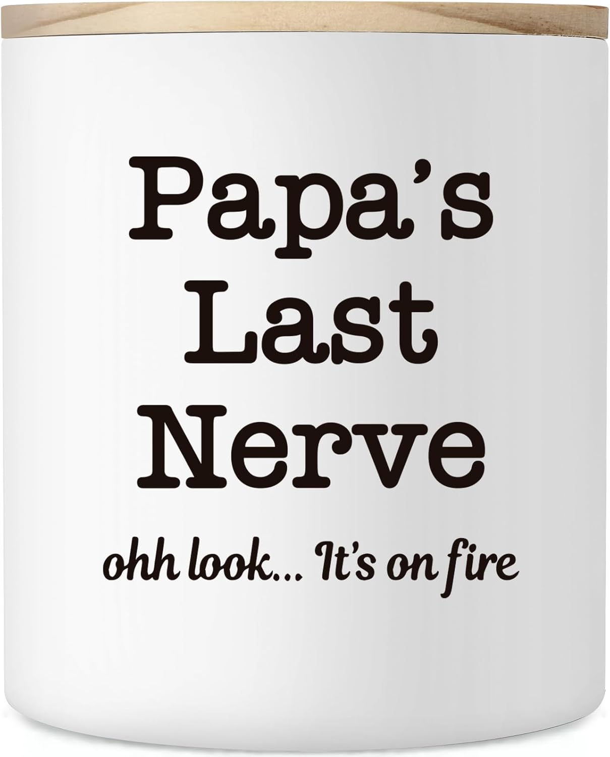 Funny Grandpa Gifts for Fathers Day, 10OZ Papa Grandfather Grandpa Gifts from Grandkids, Birthday Gift from Granddaughter Grandchildren, Best Grandpa Ever Gift, Papa's Last Nerve Scented Soy Candle