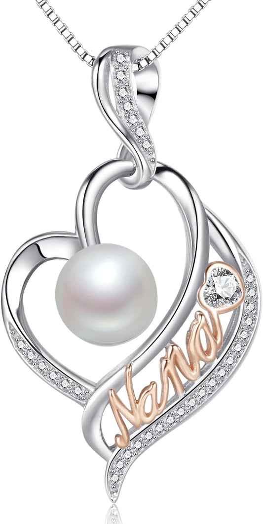 Mothers Day Gifts for Mom -Grandma Mom from Daughter Son, Gifts for Wife Nana Mother Birthday-Christmas Day for Women Her Jewelry Gift, Pearl Necklaces