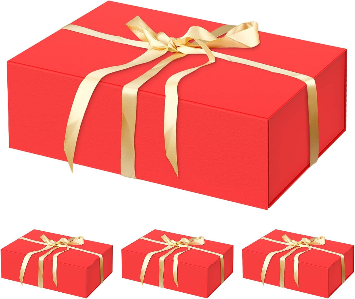 HavrePac 4 Pack Large Gift Boxes 13.8x9x4.3 Inches Luxury Gift Boxes with Lids,Magnetic Closure Gift Box for Present Packaging Box for Mother's Day, Birthdays, Party,Weddings