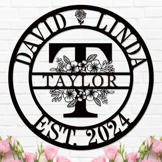 Personalized Christmas Gifts 2025 Best Housewarming Gifts Custom Metal Wedding Anniversary Sign Custom Metal Sign Wedding Gifts Personalized Family Name Signs Monogram Wall Décor