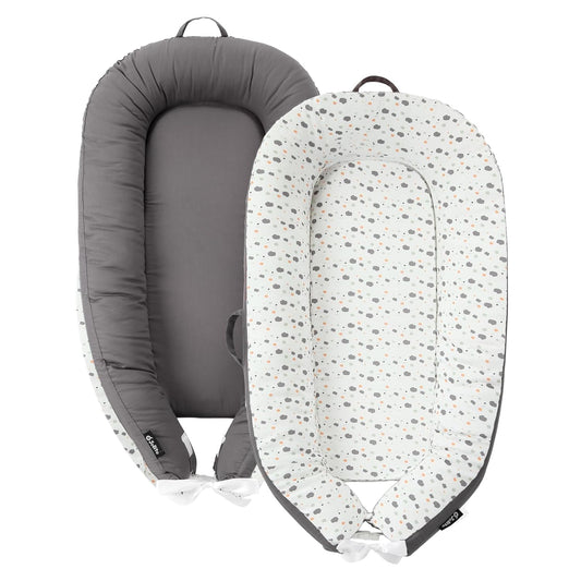 JOLLITO Baby Lounger for Baby Girls & Boys, Infant Lounger Cover, Newborn Essentials for Baby 0-12 Months, Baby Play Mat,100% Cotton Breathable, Portable Travel, Babies Essentials Gifts