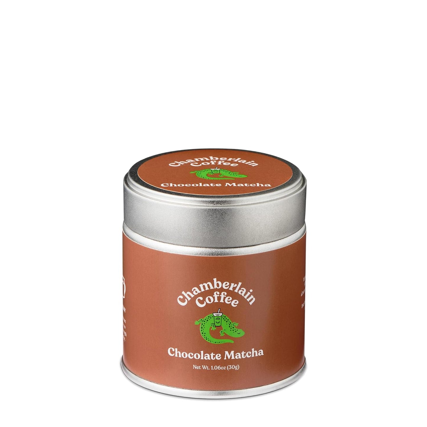 Chamberlain Coffee Chocolate Matcha Green Tea Powder - Rich Cocoa + Ceremonial Grade Matcha - Hot or Iced - Organic, Vegan & Gluten-Free Matcha Powder - 1.06 oz