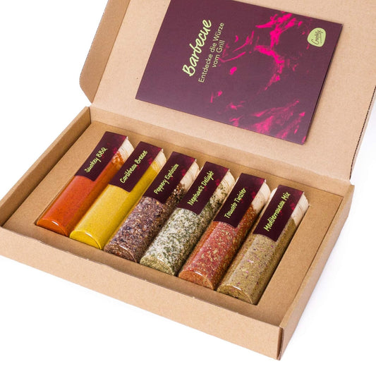 Craftly BBQ Seasoning Set | Barbecue Spice Set | Spice & Seasoning Set for Cooking and Grilling | 6 Seasoning Mix | Gift Set for Men & Women | Gift idea for Anniversary & Birthday | Birthday gift for Him, Her