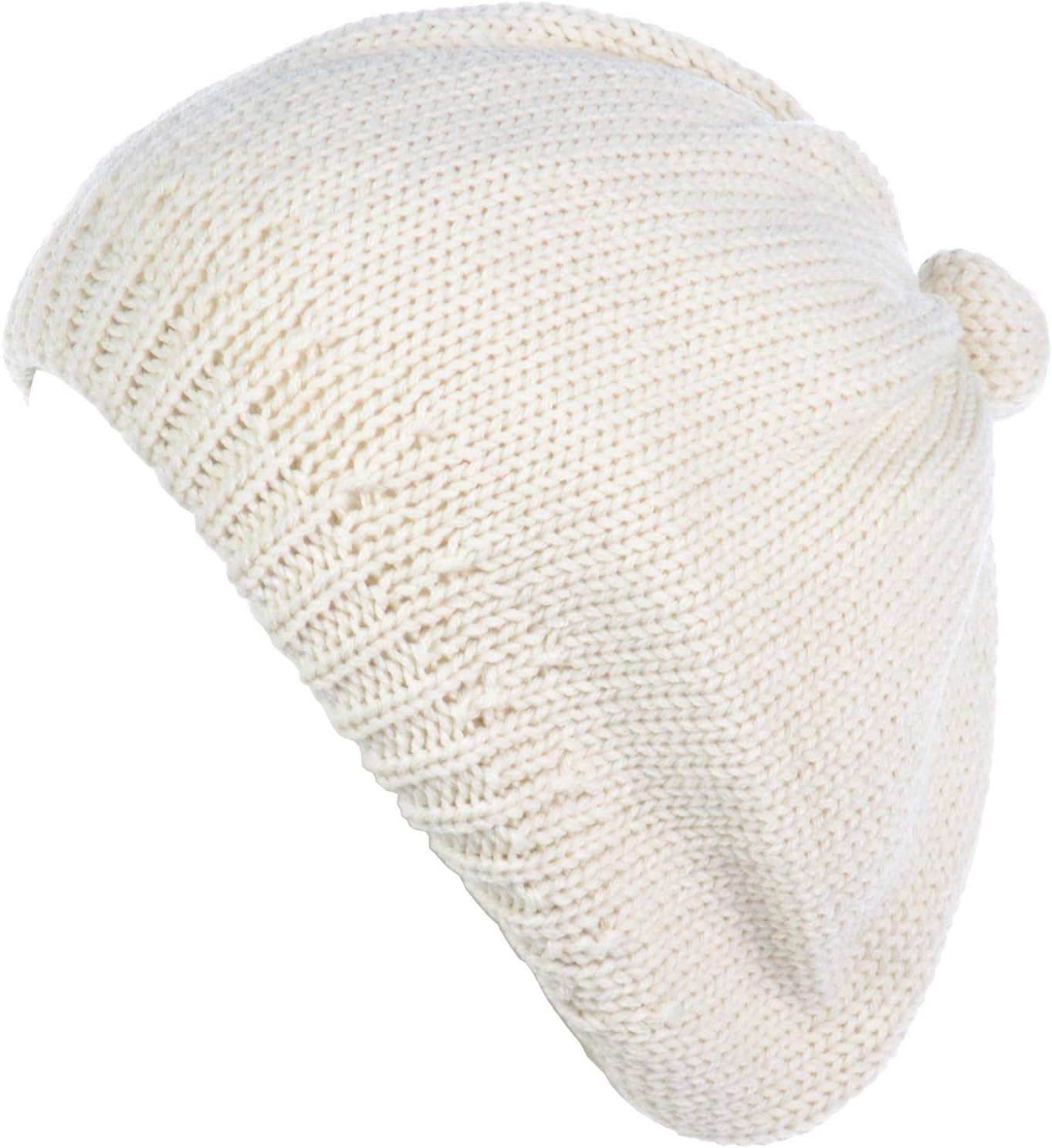 BYOS Womens Winter Cozy Cable Fleece Lined Knit Beret Beanie Hat (Set Available)