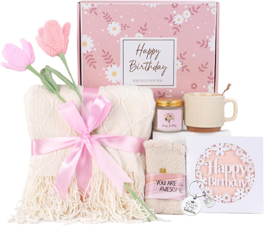 Birthday Gifts for Women, Birthday Gift Basket for Women, Self Care/Get Well Soon Gift Package, Happy Birthdays Idea for Her, Mom, Sister, Best Friend, Wife, Girlfriend, Coworker, BD Gifts Ideas