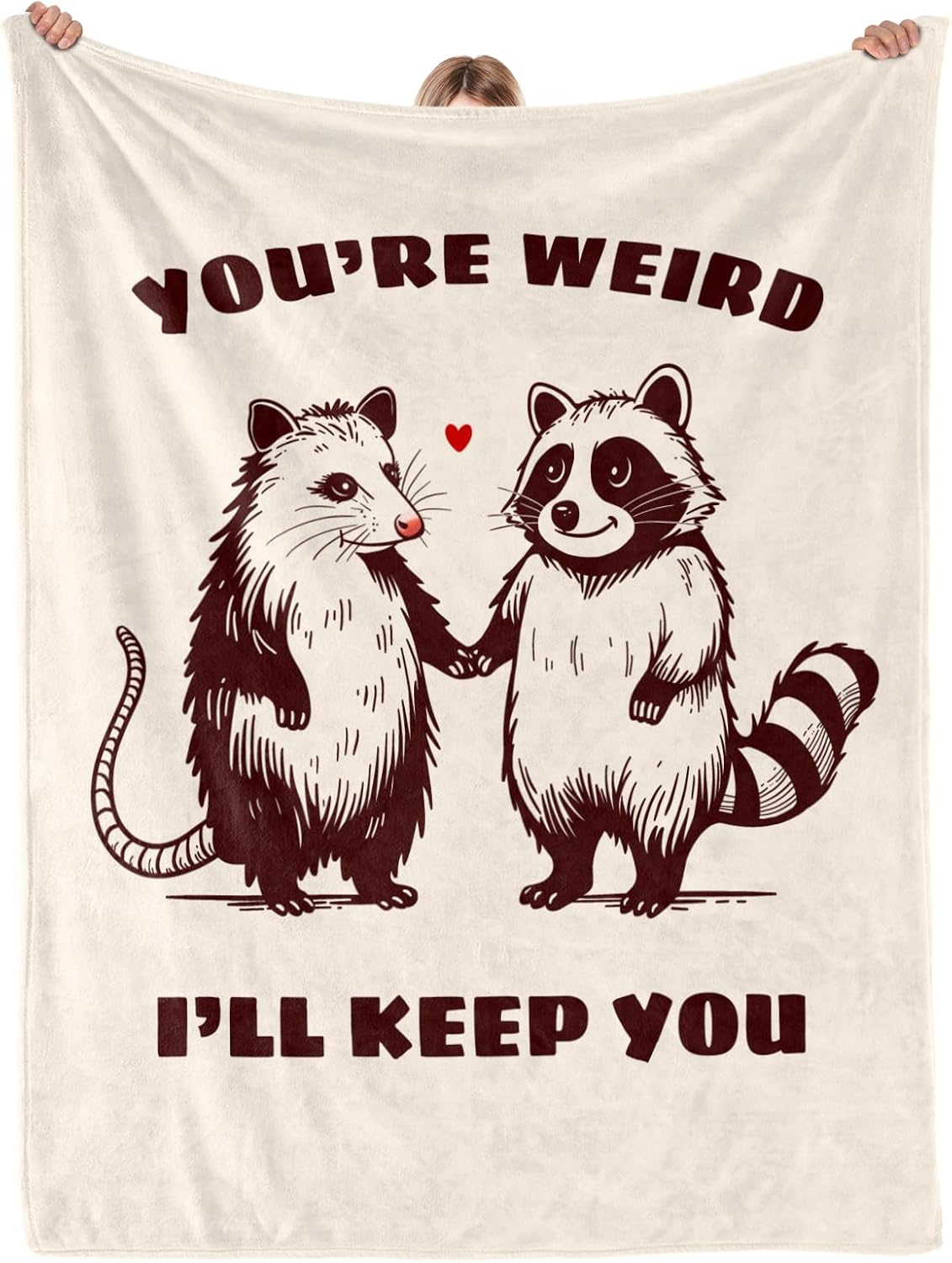 Best Friend Birthday Gifts for Women Friendship, Friendship Gifts for Best Friend Women, Cozy Best Friends Throw Blanket, Cute Raccoon and Opossum Blanket 60"x50"