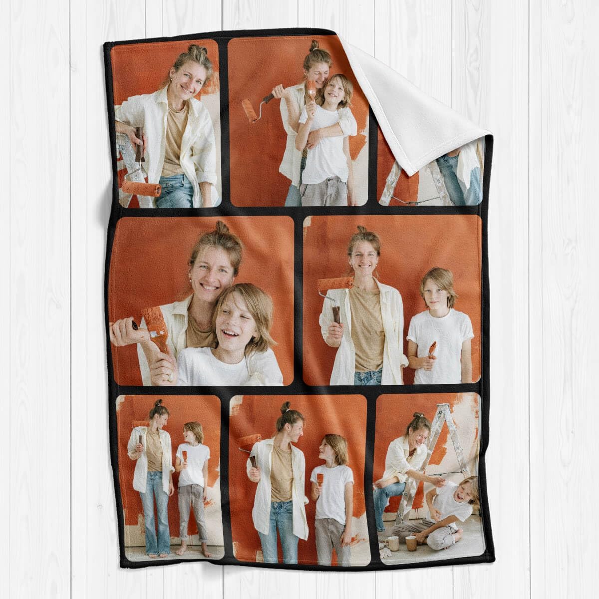 Custom Blankets with Photos for Family, Personalized Picture Blanket, Customized Blankets with Picture as Gifts for Chrimstas Birthday Mothers Day Fathers Day