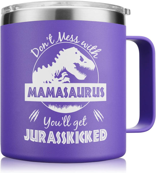 NOWWISH Mothers Day Gifts for Mom from Daughter Son, Mamasaurus Coffee Mug, Birthday Gifts Idea for Mom Women