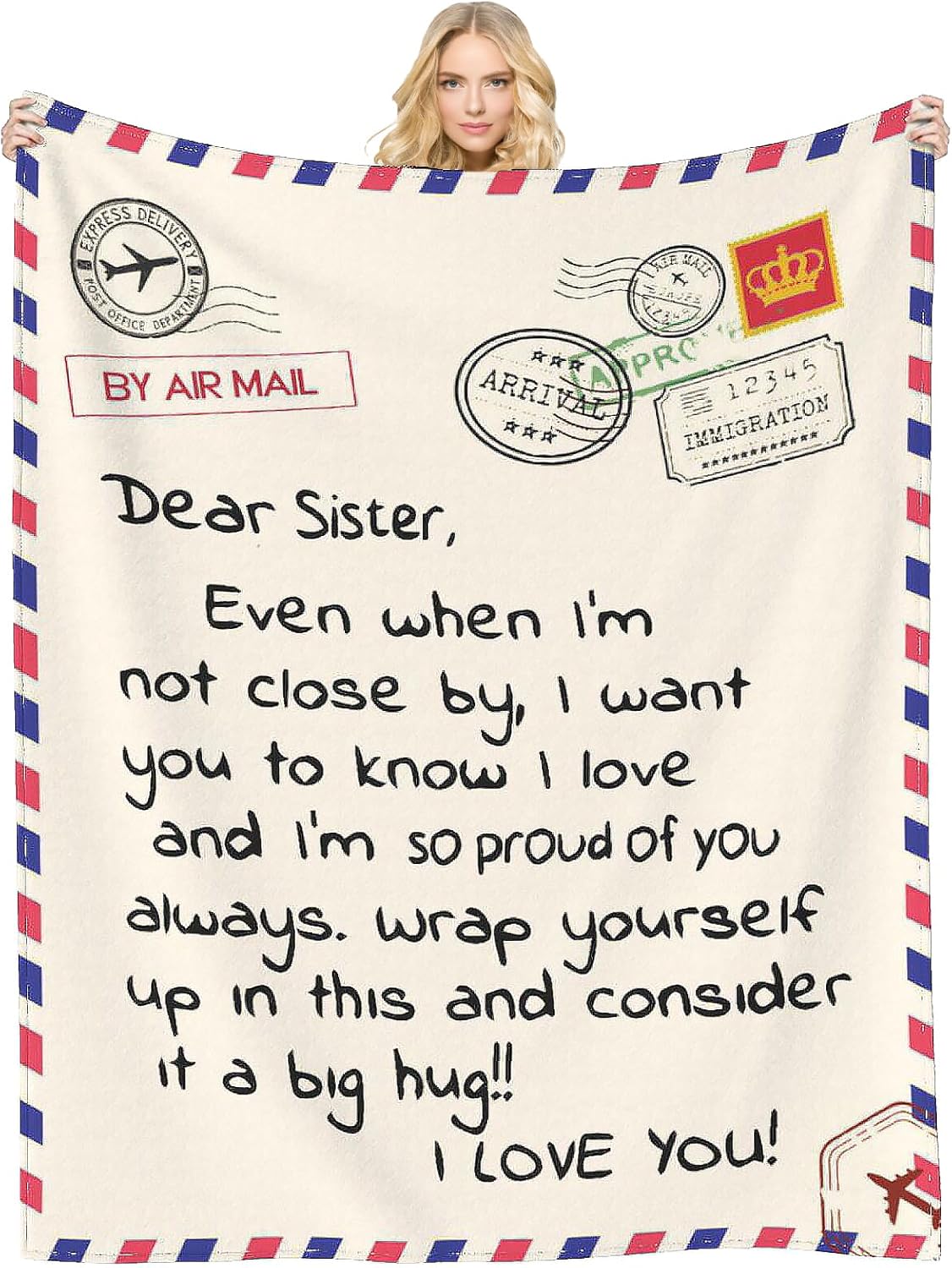 Sister's Super Soft Flannel Throw Blanket for Sisters - Graduation, Birthday, Mother's Day, Christmas, Valentines Day - Bed, Couch (60x80)