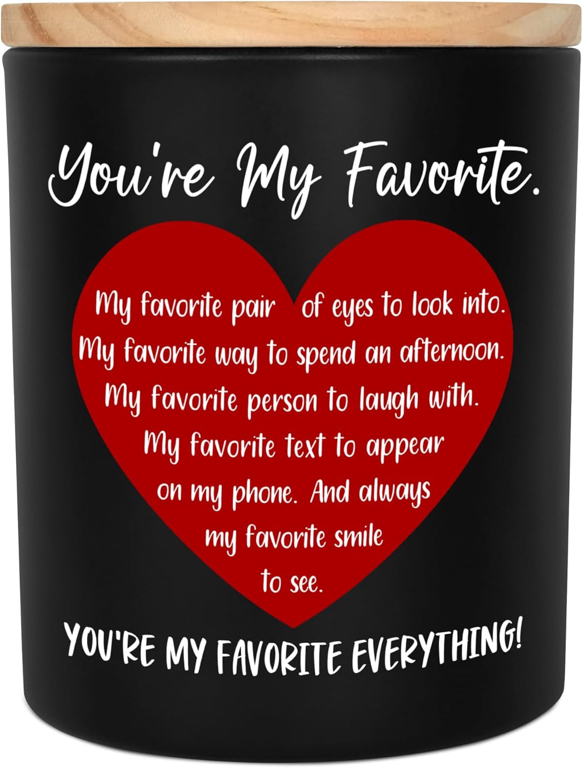 OASSIE Gifts for Boyfriend Girlfriend - You're My Favorite Long Lasting Vanilla Lavender Candle 10 oz - Wedding Anniversary Couple Candle, Romantic Love Birthday Gifts for Him Her Husband Wife