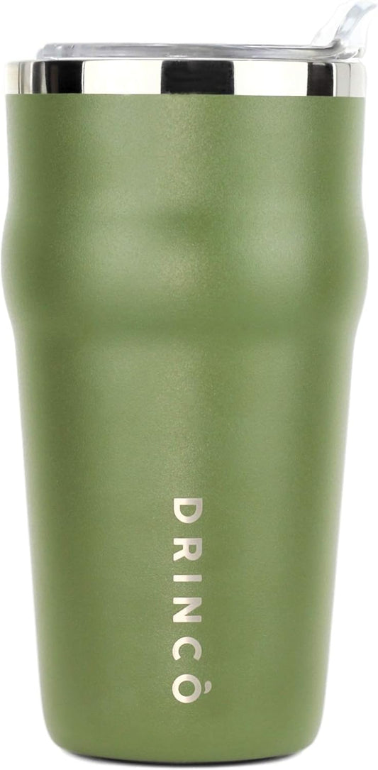 Drinco 20oz Stainless Steel Tumbler, Vacuum Insulated Tumbler Pint Glass Beer Mug with Built-in Bottle Opener, THOR (20oz Beer Tumbler, Forest)