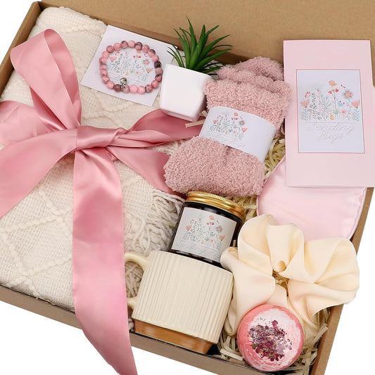 Gifts for Mom,Happy Birthday Basket for Women,Self Care Gifts Get Well Soon Gift Package and Mug,Unique Gift for Women,Her,Best Friend,Wife,Sister,Girlfriend,Daughter