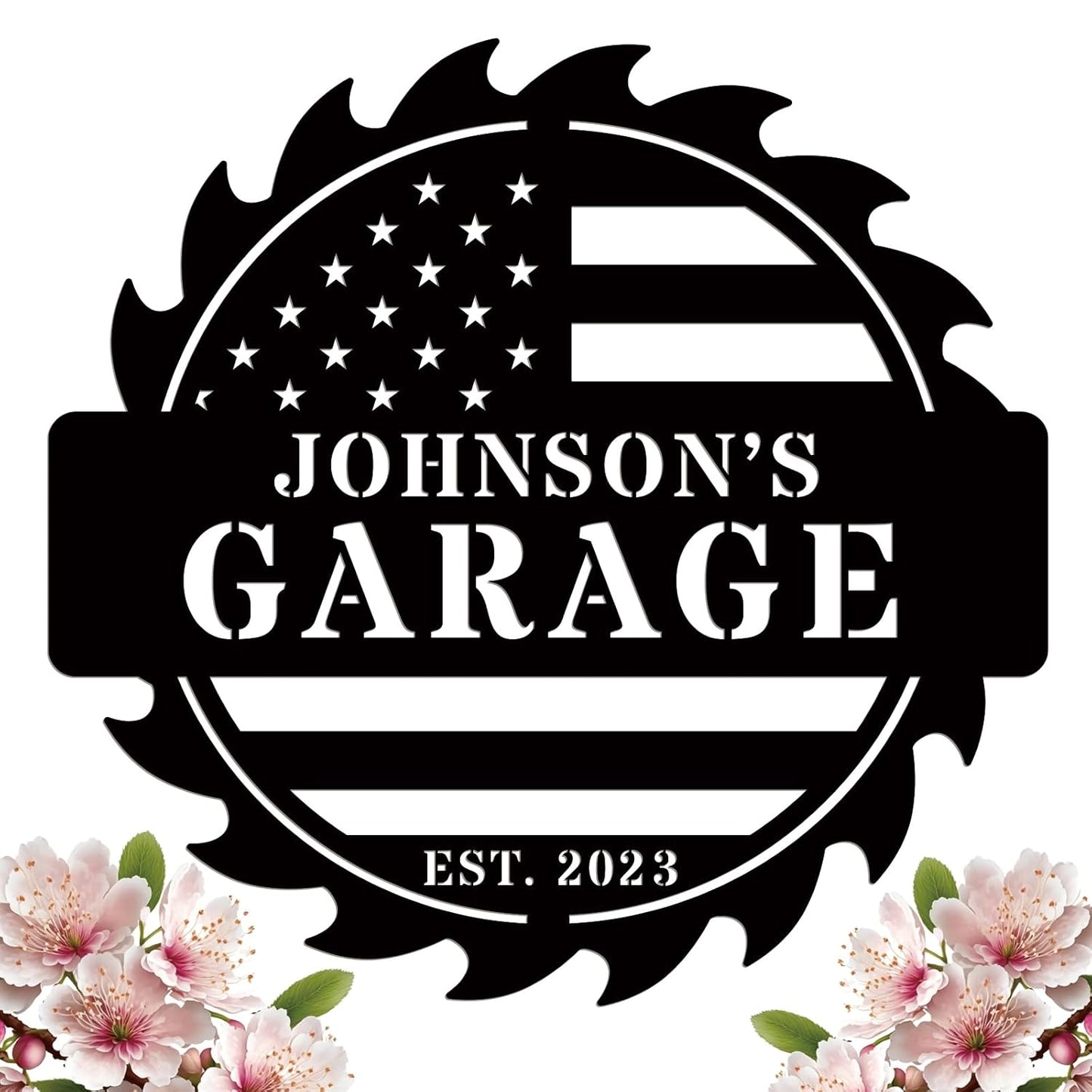 Custom American Flag Garage Sign,Metal Workshop Sign, Dad Shop, Garage Sign, Garage Wall Décor