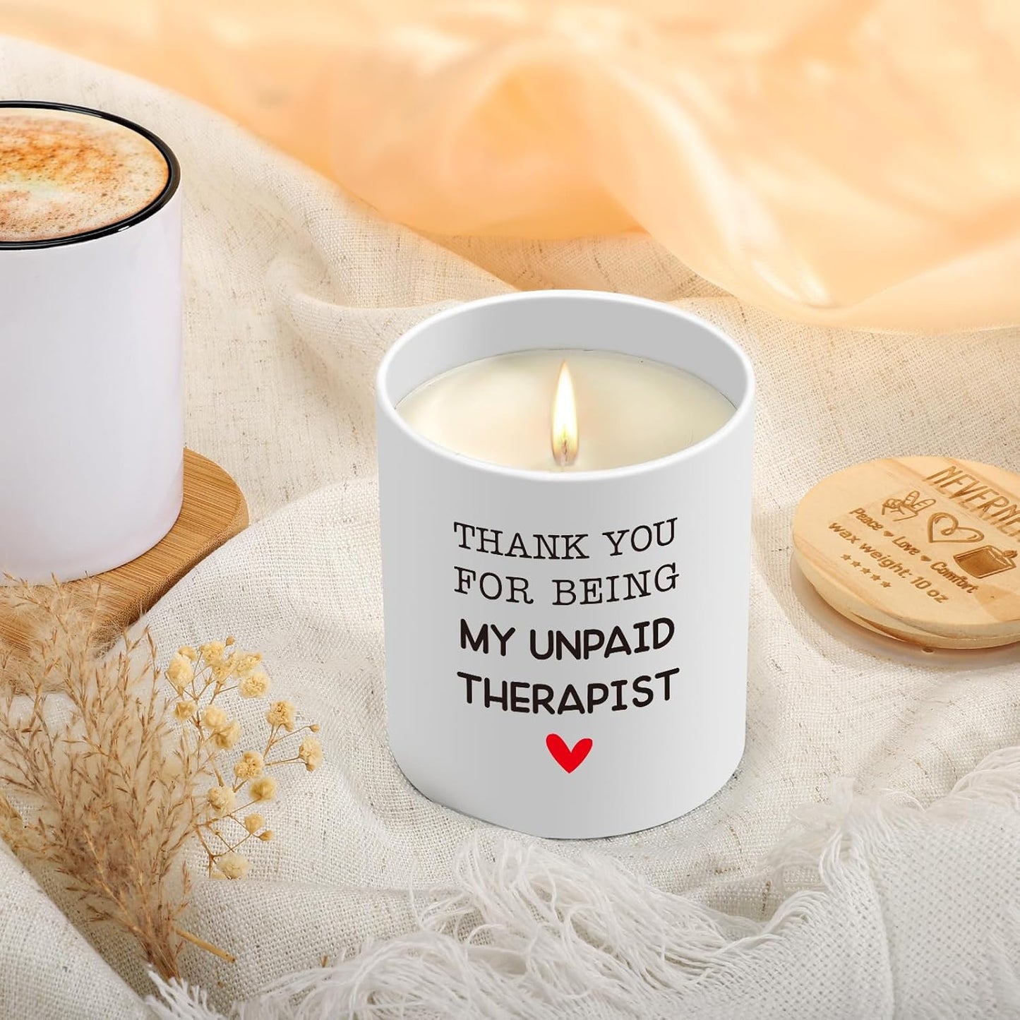 Thank You Gifts for Teacher Appreciation, 10oz Therapist Gifts for Best Friends, Friendship Gift for Bestie, Thanksgiving Birthday Gift for Teacher Coworkers Employee, Scented Soy Candles