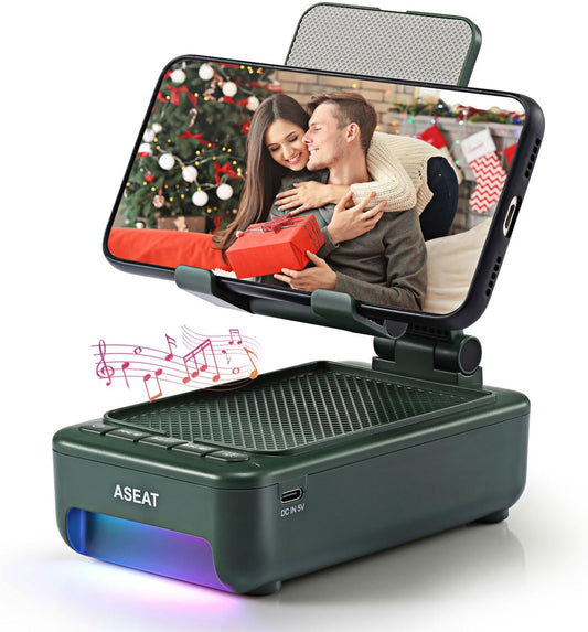 Gifts for Men Him, Cell Phone Stand with Bluetooth Speaker&Led Color Changing Light, Unique Gifts for Women Dad Her Husband, Birthday Gifts for Men