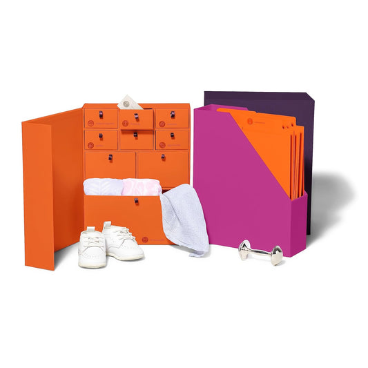 Savor | The Original Deluxe Baby Keepsake Box | Fabric Bound Acid-Free Modern Gender-Neutral Newborn Keepsake and Memory Organizer with Labels |for Pregnancy, Mother’s Day, Baby Shower, New Baby