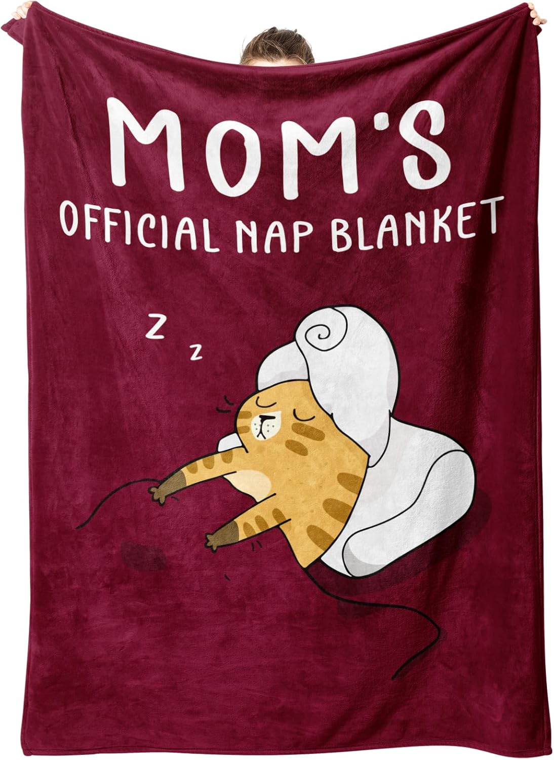 SteadStyle Mom Gifts from Daughter or Son, Mom Birthday Gifts Blanket, Mother Presents for Christmas, Mothers Day, Valentine's Day, Fluffy Blanket for Mommy, 80'' x 60'' (Burgundy)