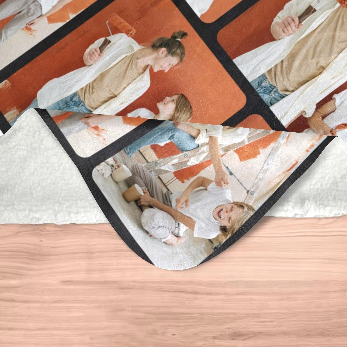 Custom Blankets with Photos for Family, Personalized Picture Blanket, Customized Blankets with Picture as Gifts for Chrimstas Birthday Mothers Day Fathers Day