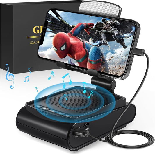 Gifts for Men, Cell Phone Stand with Wireless Bluetooth Speaker, Birthday Gifts for Mens Dad Boyfriend, Cool Gadgets for Men, Anniversary Ideas Gift, Compatible with iPhone/iPad/Samsung Galaxy